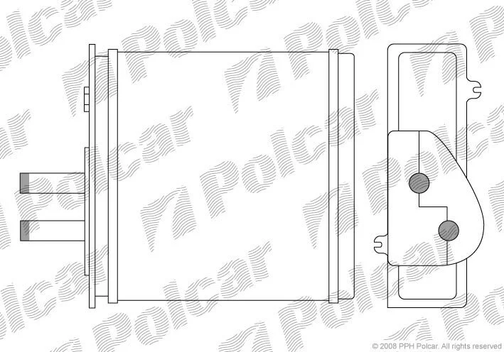 Радіатор обігрівача салону Polcar 3017N8-1 (фото 1)