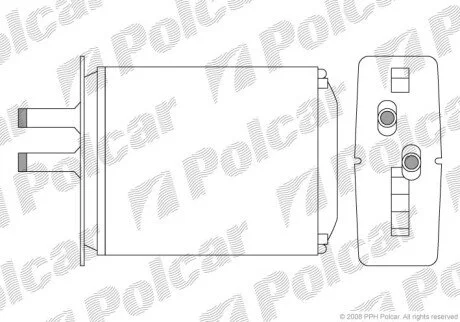Радіатор обігрівача салону Polcar 3017N8-2
