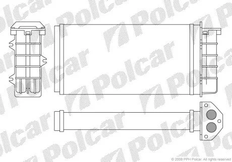 Радіатор обігрівача салону Polcar 3018N8-1