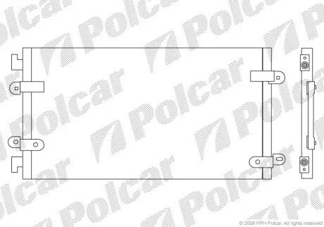 Радіатор кондиціонера (Конденсатор) без осушувача Polcar 3022K8C3