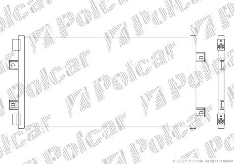 Радиатор кондиционера (Конденсатор) без осушителя Polcar 3022K8C4