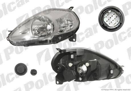 Фара основна ліва H4, PY21W, W5W Polcar 3024092E