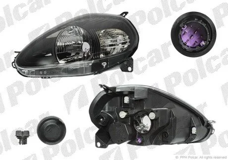 Фара основна ліва H4, PY21W, W5W Polcar 3024095E