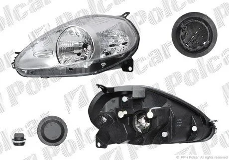 Фара основна ліва H4, PY21W, W5W Polcar 3024096E