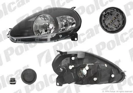 Фара основна права H4, PY21W, W5W Polcar 3024101E