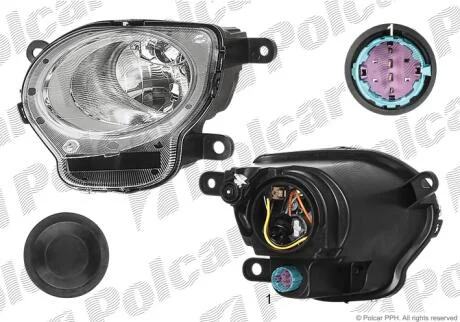 Фара основна ліва H1, W21/5W Polcar 3035095E