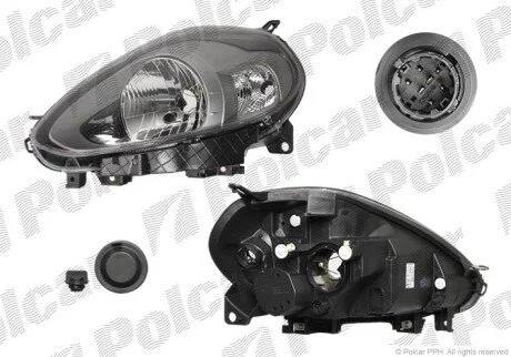 Фара основна права H4, P21W, W21W Polcar 3036101E