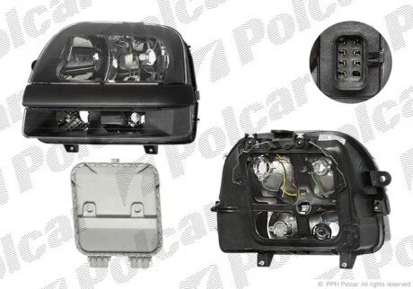 Фара основная левая H1, H7 Polcar 304009-E