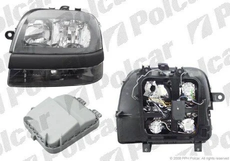 Фара основная правая H1, H7, PY21W, W5W Polcar 3040101C