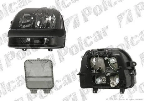 Фара основная правая H1, H7, PY21W, W5W Polcar 3040101E