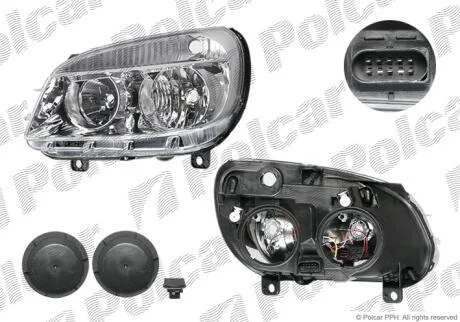 Фара основна ліва H7 Polcar 3041091E