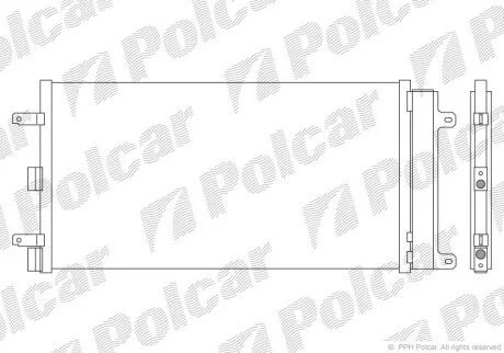 Радіатор кондиціонера (Конденсатор) з осушувачем Polcar 3041K8C1