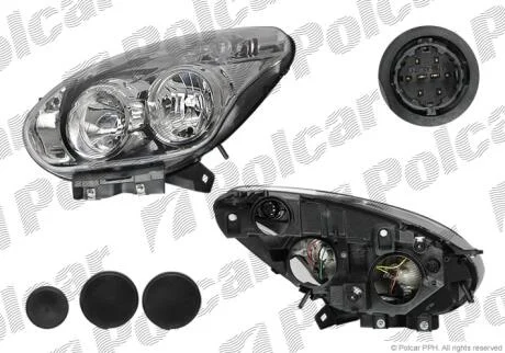 Фара основна права H1, H7, PY21W, W21W, W5W Polcar 3042100E