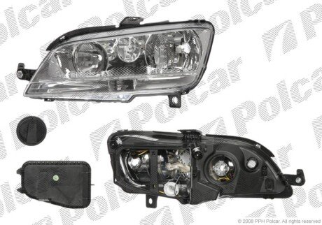Фара основная правая H1, H7, PY21W, W5W Polcar 3044102E