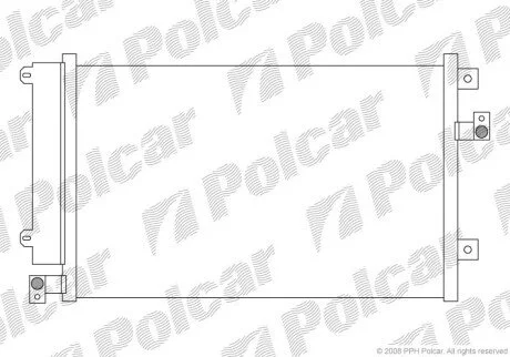 Радиатор кондиционера (Конденсатор) с осушителем Polcar 3066K82X