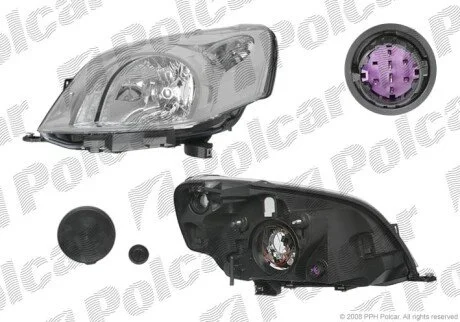 Фара основна ліва H4, W5W, WY21W Polcar 3085090E