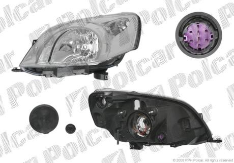 Фара основная правая H4, W5W, WY21W Polcar 308510-X