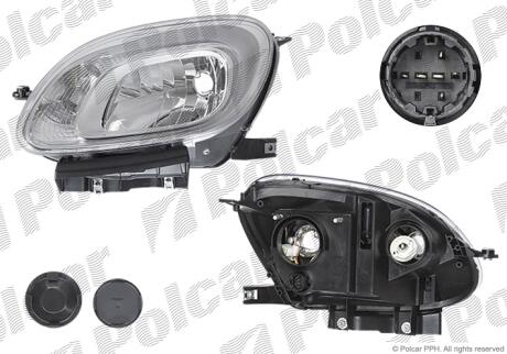 Фара основная левая H4, PY21W Polcar 30A1090E