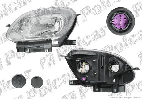 Фара основная левая H4, PY21W Polcar 30A109-UUA