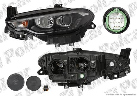 Фара основная правая H7, LED, PY21W Polcar 30C1101UUA