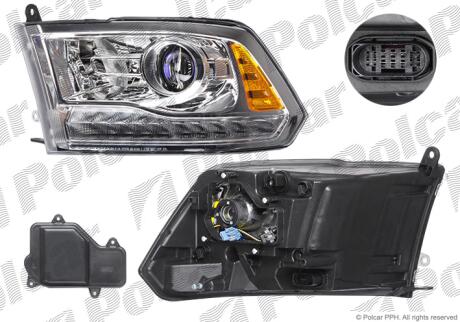 Фара основная правая HB3, HiR2, LED Polcar 3173102E