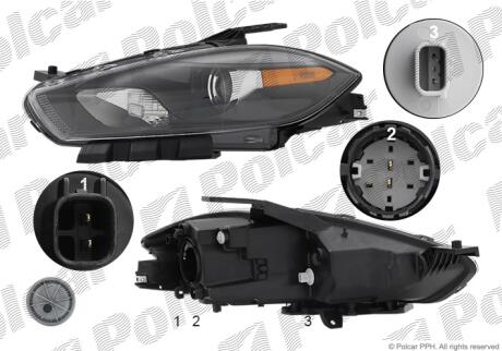 Фара основная левая HiR2, W5W, WY28/8W Polcar 31C1091