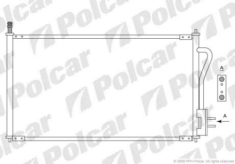 Радиатор кондиционера (Конденсатор) без осушителя Polcar 3201K8C1