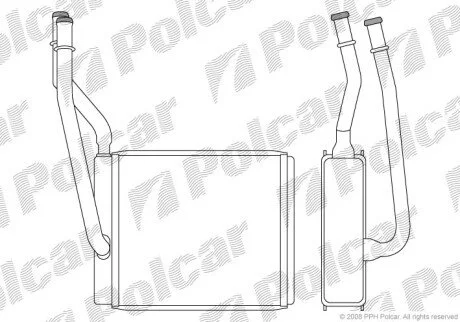 Радиатор отопителя салона Polcar 3201N8-1