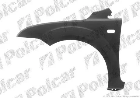 Крыло спереди слева с отверстием для поворотника Polcar 320201-J