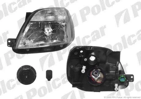 Фара основная правая H4, PY21W, W5W Polcar 321210-T