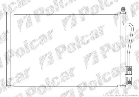 Радиатор кондиционера (Конденсатор) без осушителя Polcar 3212K8C1S