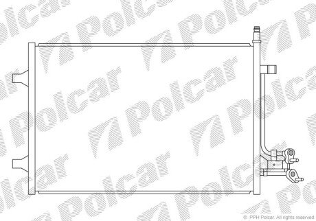 Радіатор кондиціонера (Конденсатор) без осушувача Polcar 3212K8C2S