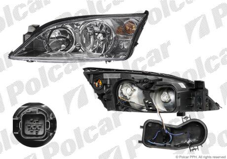 Фара основная левая H1, H7, PY21W, W5W Polcar 3218097E
