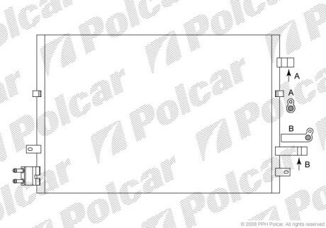 Радиатор кондиционера (Конденсатор) без осушителя Polcar 3218K8C3