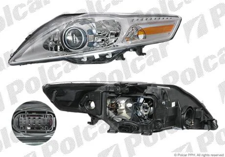 Фара основная правая H1, H7, PY21W, W5W Polcar 3219101TUA