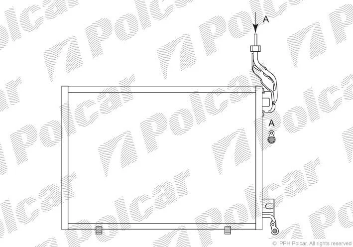 Радиатор кондиционера (Конденсатор) без осушителя Polcar 3238K82X (фото 1)