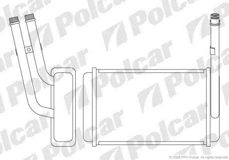 Радіатор обігрівача салону Polcar 3244N8-2