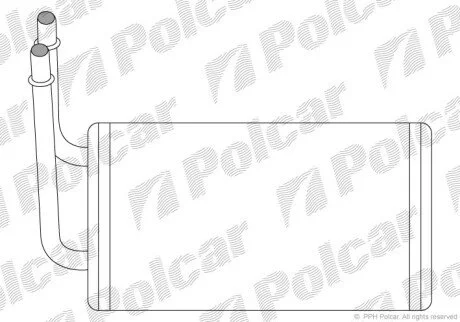 Радіатор обігрівача салону Polcar 3246N8-1