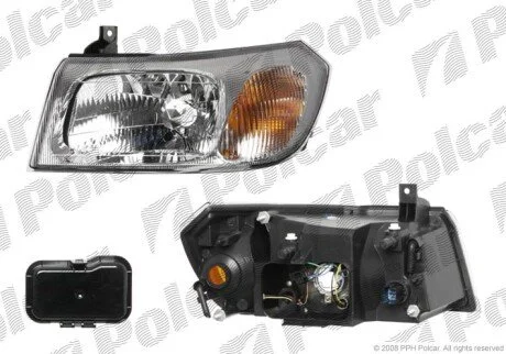 Фара основная левая H4, P21/5W, W5W Polcar 3247093E