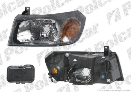 Фара основная левая H4, PY21W, W5W Polcar 3247097E