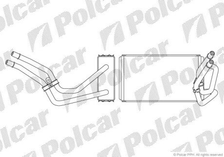 Радиатор отопителя Polcar 3247N8-2