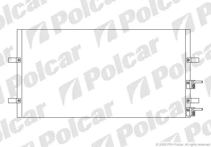 Радиатор кондиционера (Конденсатор) без осушителя Polcar 3248K81K (фото 1)