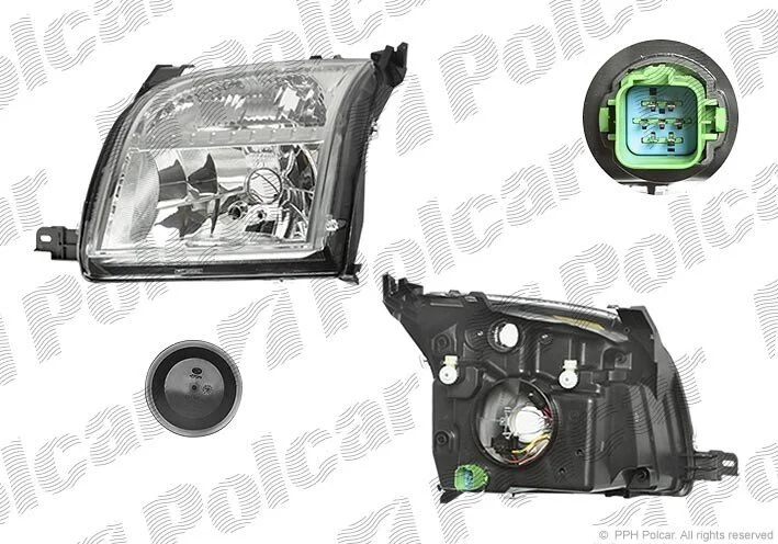 Фара основна права H4, PY21W, W5W Polcar 3257100E (фото 1)