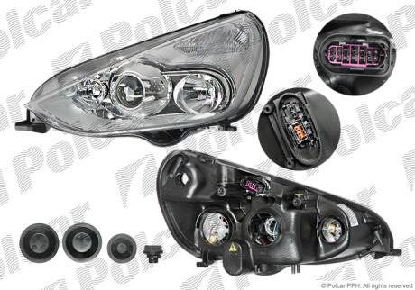 Фара основная левая D1S, H1 Polcar 3275091H