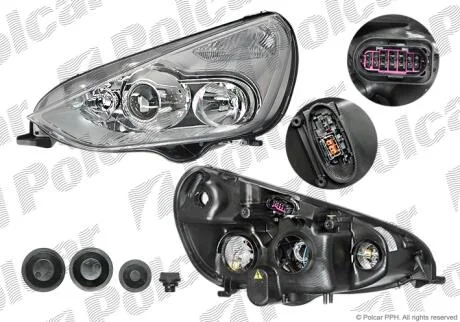 Фара основная правая D1S, H1 Polcar 3275101H
