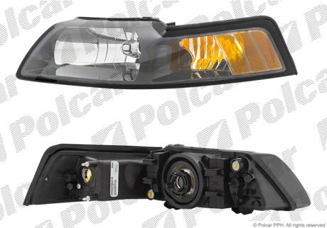 Фара основная левая HB5, PY27/7W Polcar 3283091
