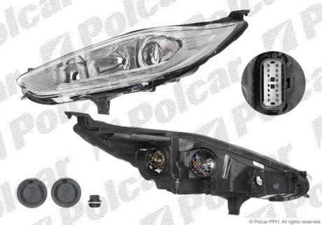 Фара основна права H1, H7, LED, PY21W Polcar 32B1101XUA