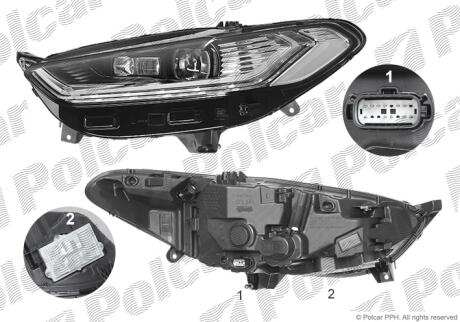 Фара основная Polcar 32D209-V