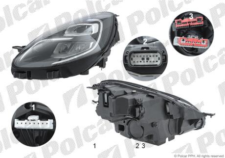 Фара основная левая LED Polcar 32L3094VUA