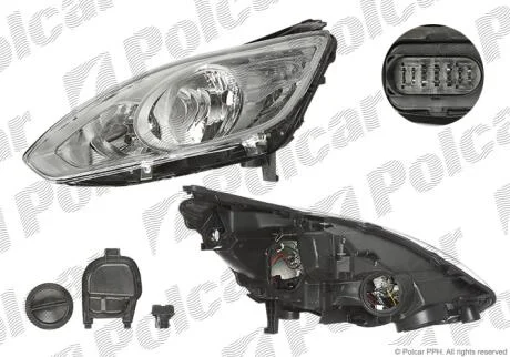 Фара основная левая H1, H7 Polcar 32M1090E